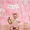 Mouse One High Chair Banner - Mouse First/1st Birthday Decorations,Pink And Gold Banner, Bow Girl 1st Pink Decor (mouse-1)