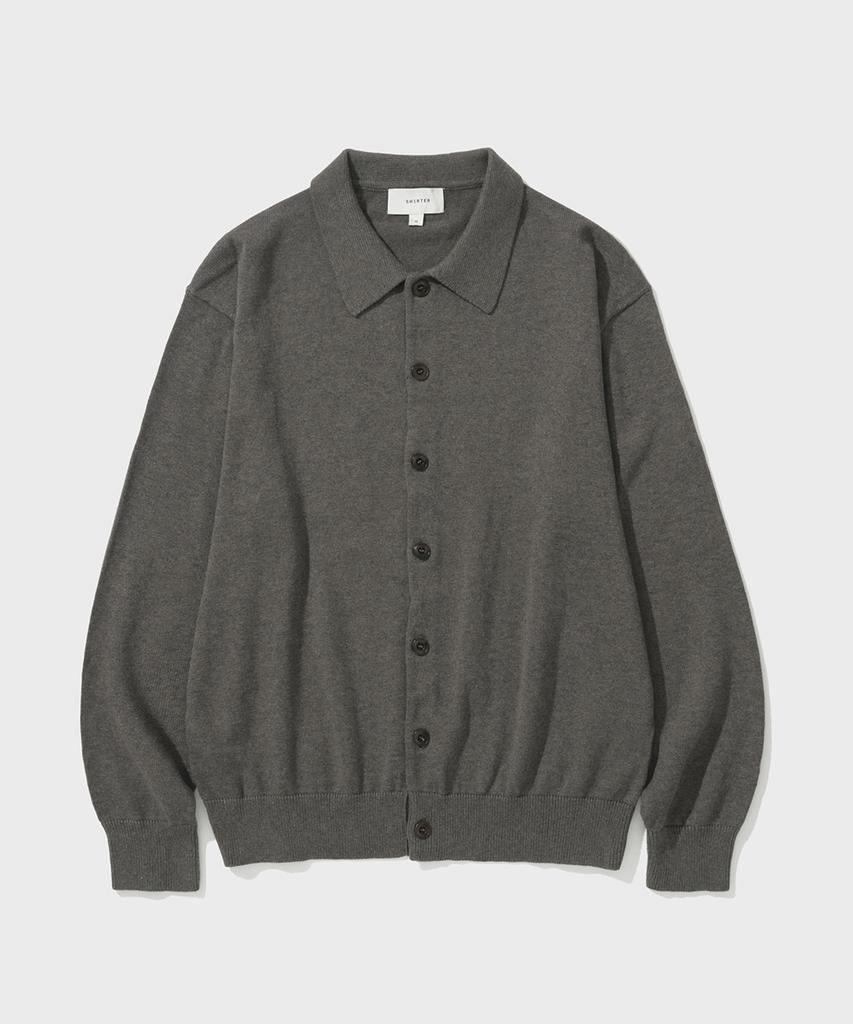 Shirter Cotton Cashmere Cardigan (M/Brown)