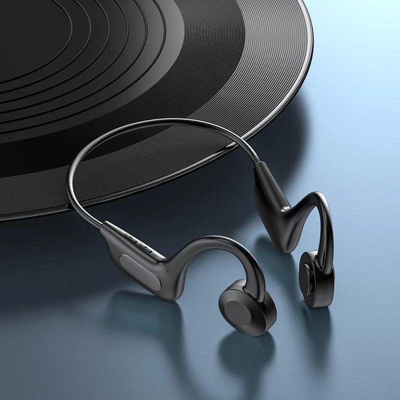 Wireless Bone Conduction Headphones IPX8 Waterproof Bluetooth 5.4 Sports Earphones with TF Card Slot for Swimming Running