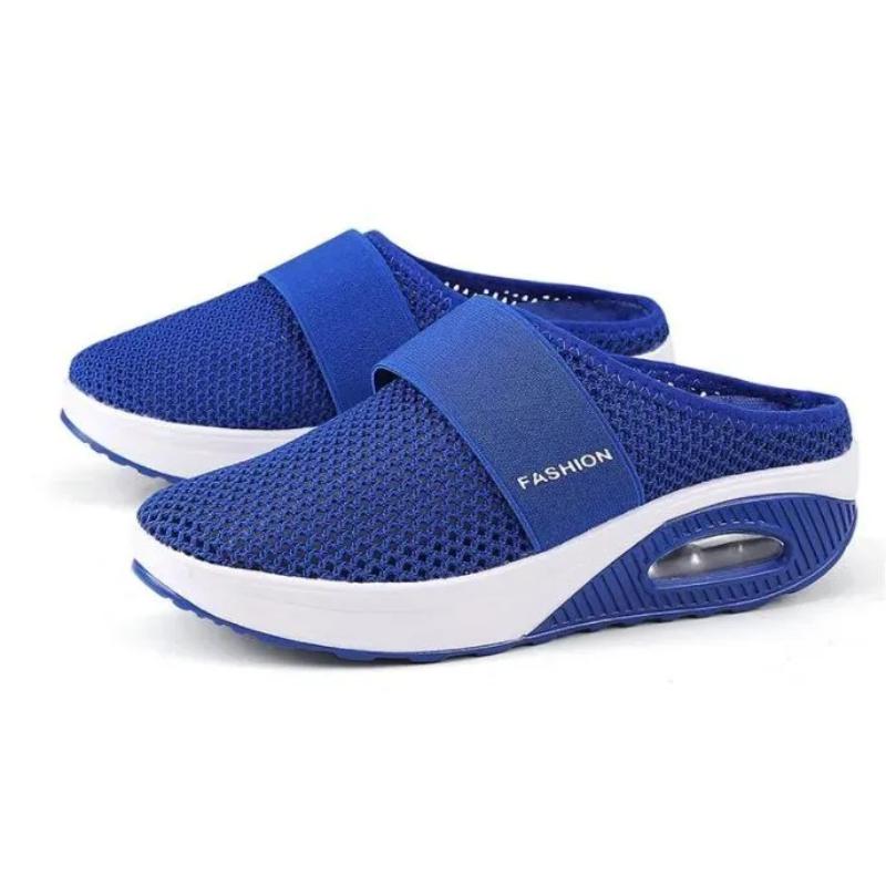 

Летние Новые Большие Ленивые Шаг Вперед Баотоу Сетчатые Шлепанцы на Толстой Подошве для Женщин, Шлепанцы на Танкетке для Женщин 41 красный