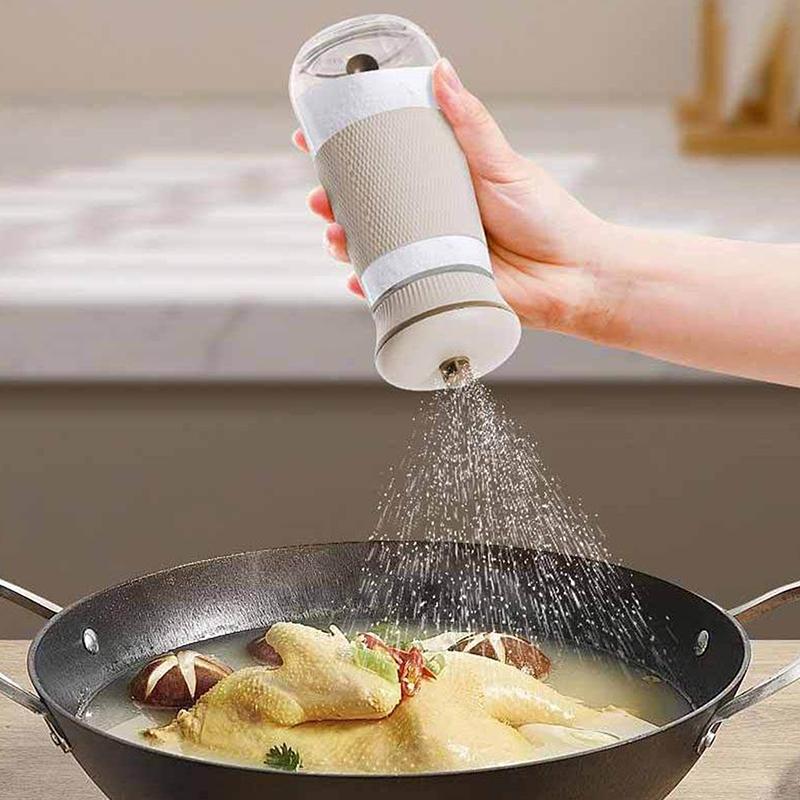 2-In-1 Salt Shaker, Glass Salt And Pepper Shakers Set For Kitchen, Salt And Pepper Containers With 1G Measuring Spoon