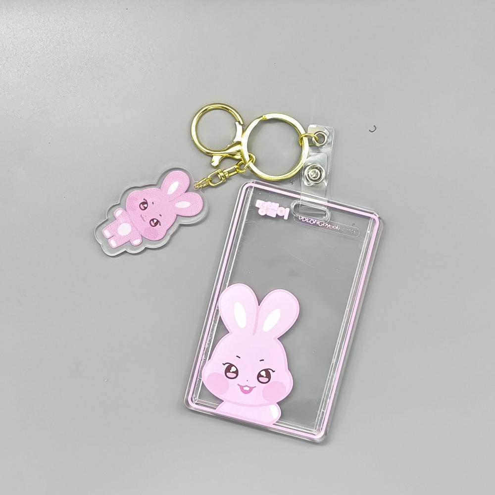 Aniteez Card Holder Keychain Keyring Acrylic Characters Photocard Sleeves Hongjoong Seonghwa Yunho Yeosang Keychain