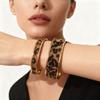 Retro Flocking Leopard Print Open Bracelet Fashionable Simple Versatile Bracelet Personalized High-End Jewelry Women