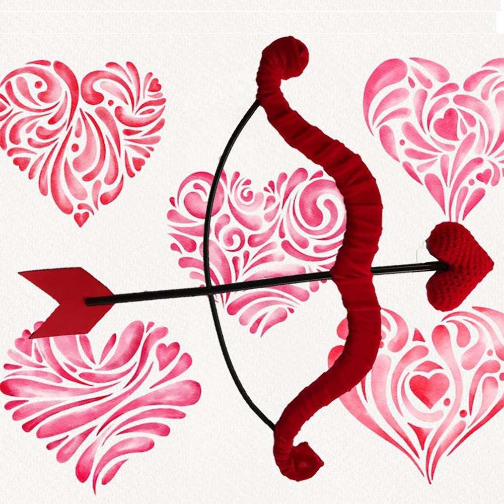Cupid Bow Arrows Cupid Mini Arrow Set Unisex Mini Cupid Bow Arrow Set Valentine's Day Costume Accessory Halloween for Adults