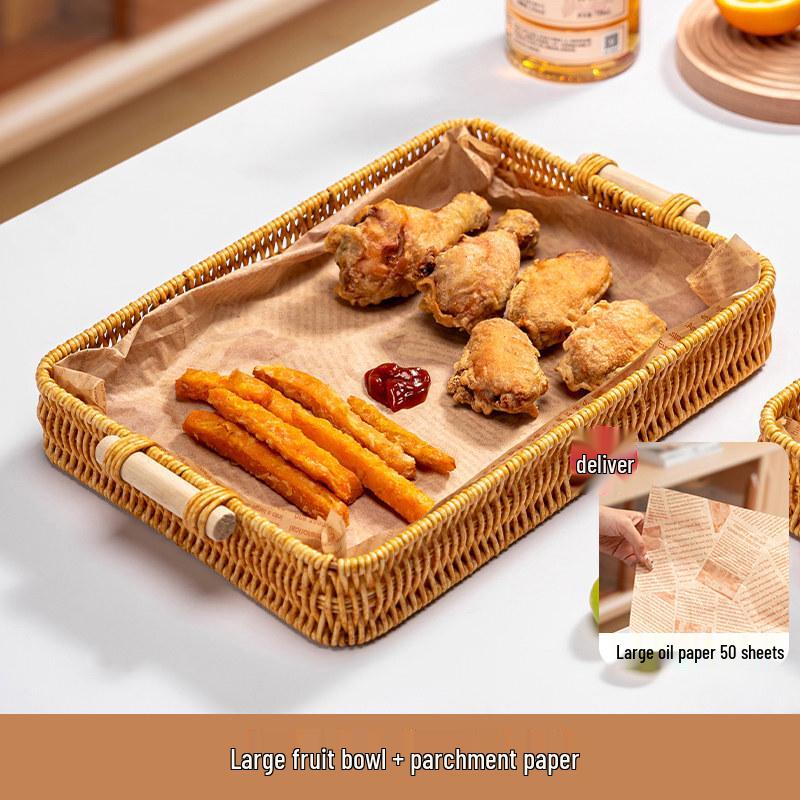 Handwoven Rattan Serving Tray
