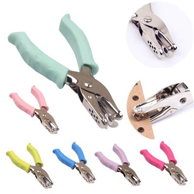Bright Colors Single Hole Punch with Ergonomic Silicone Handle Compact Kids Adults Paper Punch Office Supplies