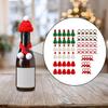 Mini Knit Hat and Scarf Set Christmas Tree Ornament DIY Accessories Wine Bottle Cover for Gift Tags