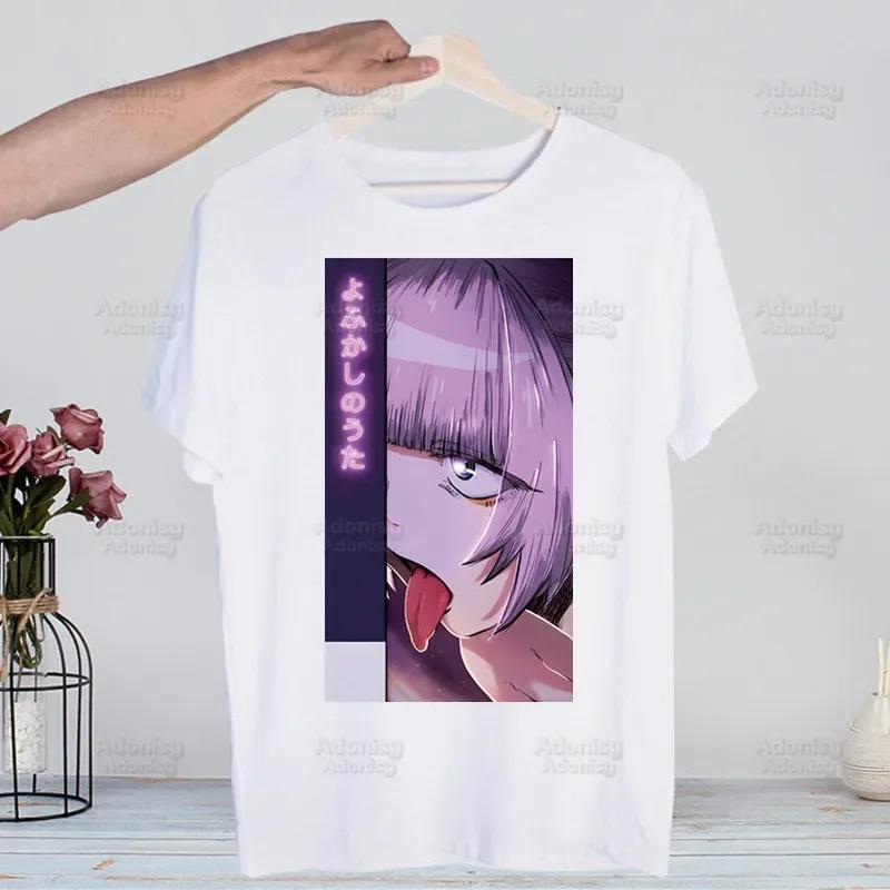 

Yofukashi No Uta T Shirt Harajuku Call of the Night Manga TShirts Short Sleeve Fashion Casual Nanakusa Nazuna T-Shirt Tops Tees XL