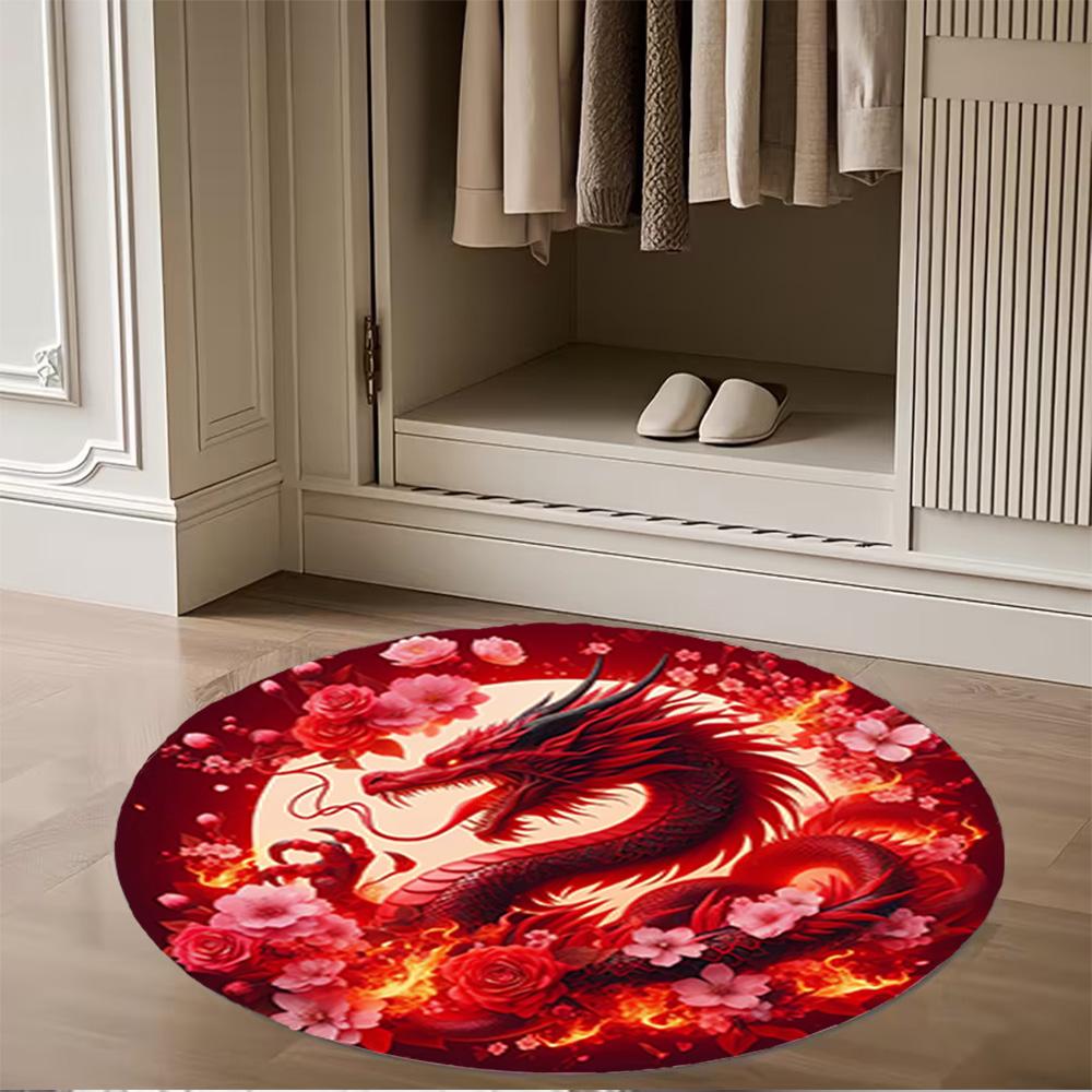 1pc fantasy dragon design rug home carpet non slip office decor gift living room bedroom