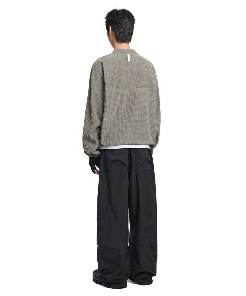 Nomaenyueol Heavy Waffle Half Zip-Up - Gray