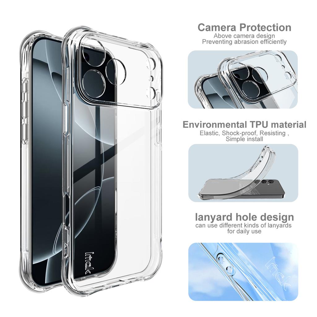 For iPhone 17 Pro Max Air Phone Case IMAK Shock-resistant Soft Case