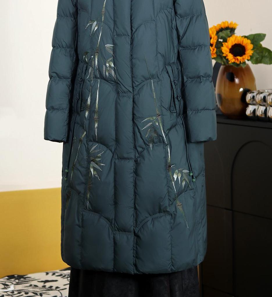 Stilvoller mittellanger Winter-Baumwollmantel für Damen mittleren Alters und ältere Damen, perfekt für das Alter 50-60