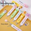 Custom Cute Cartoon Bear Utility Knife for Paper Cutting and Unboxing - Ideal for Students and Offices