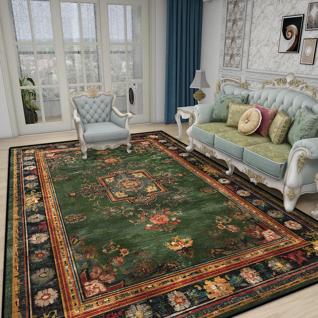 Retro Boho Luxurious Carpet for Living Room Bedroom Persian Decoration Home Large Area Rugs Non-slip Entrance Door Mat Washable