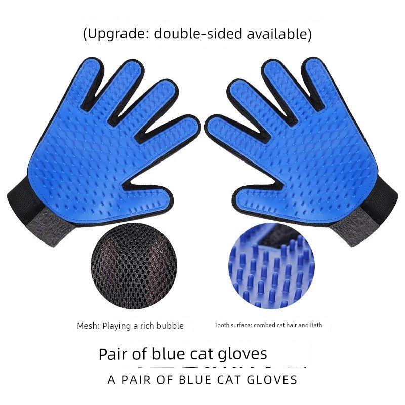 

Pet Supplies Gloves Hair Removal Cat Comb Hair Removal Dog Hair Removal Comb Hair Brush Pet Cat Supplies Floating Upgraded blue left and right hand pair