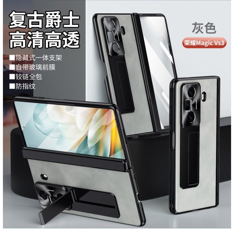 Premium Leather-Style Flip Case Honor Magic V3 Foldable Phone Full Coverage Shockproof Business Cover With Stand Function