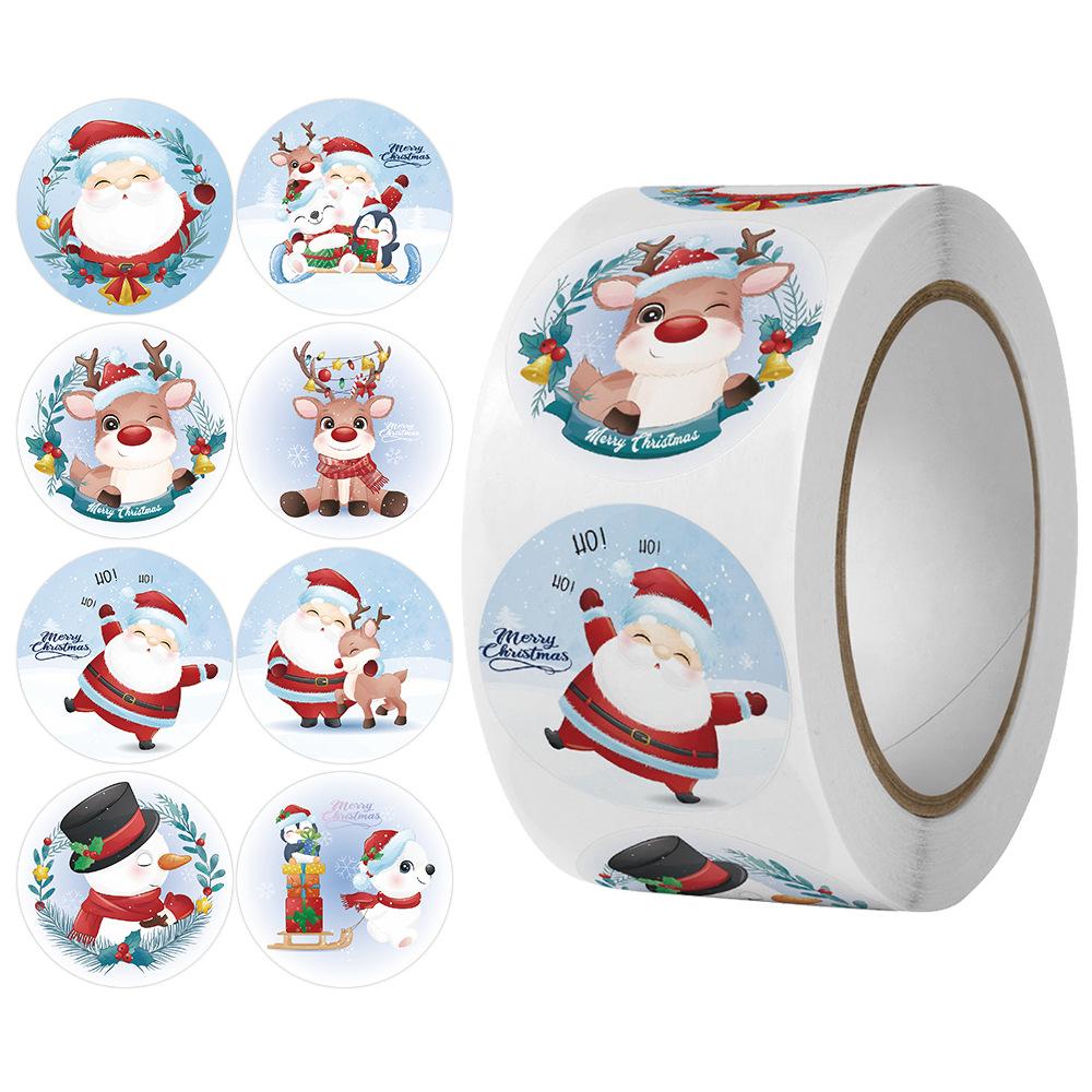 Christmas Roll Paper Label, Christmas Party Decoration Sticker