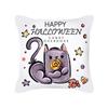 Halloween Cartoon Black Cat Ghost Pumpkin Print Cushion Cover For Home Living Room Sofa Decoration Square Pillowcase