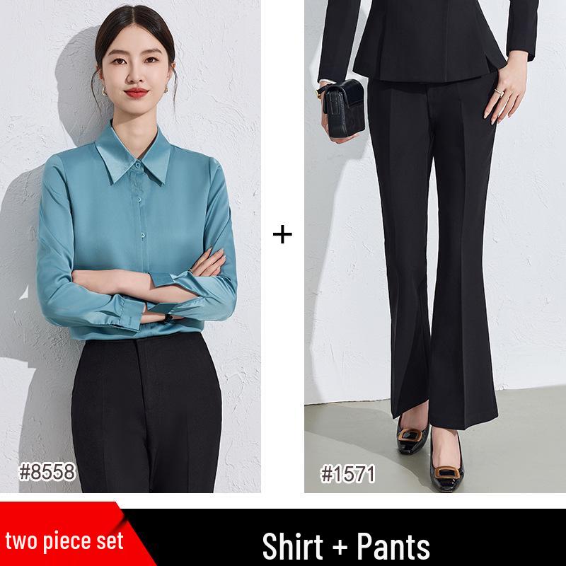 Women's High-End Professional White Shirt - Spring/Autumn 2024 Formal Workwear