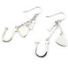 Les Trésors De Lily [G2834] - Silver Earrings 'I Love U'