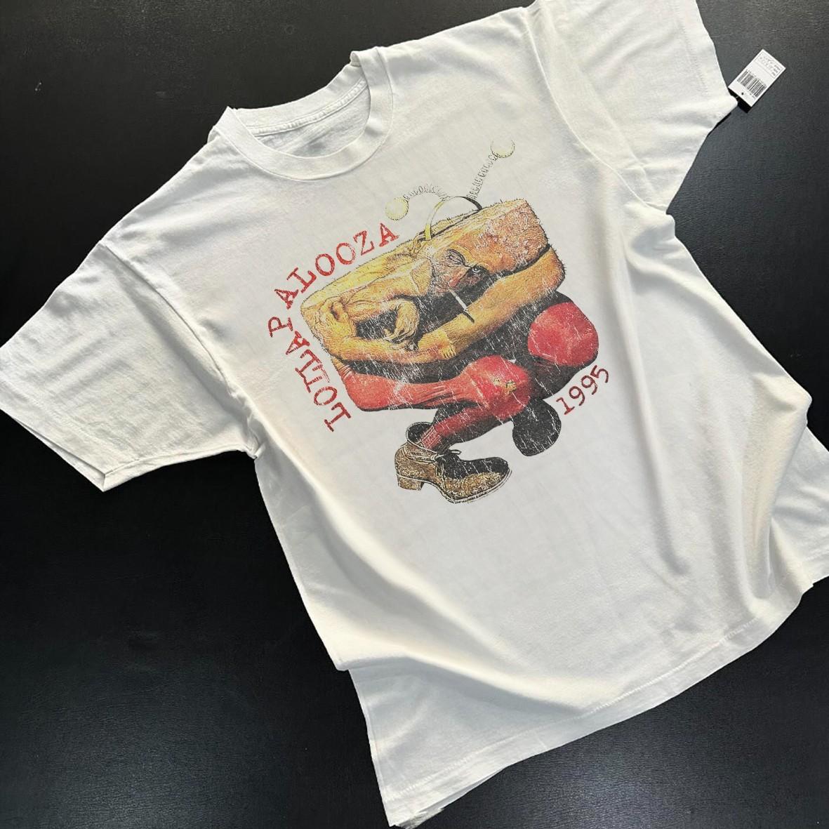 95 Lollapolooza Aged White T-Shirt M L
