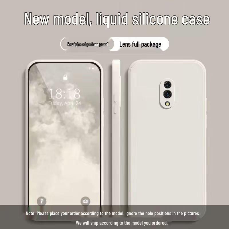 Realme X Drop-Proof Soft Shell Case - Simple Pure Color, Full Coverage, New Style