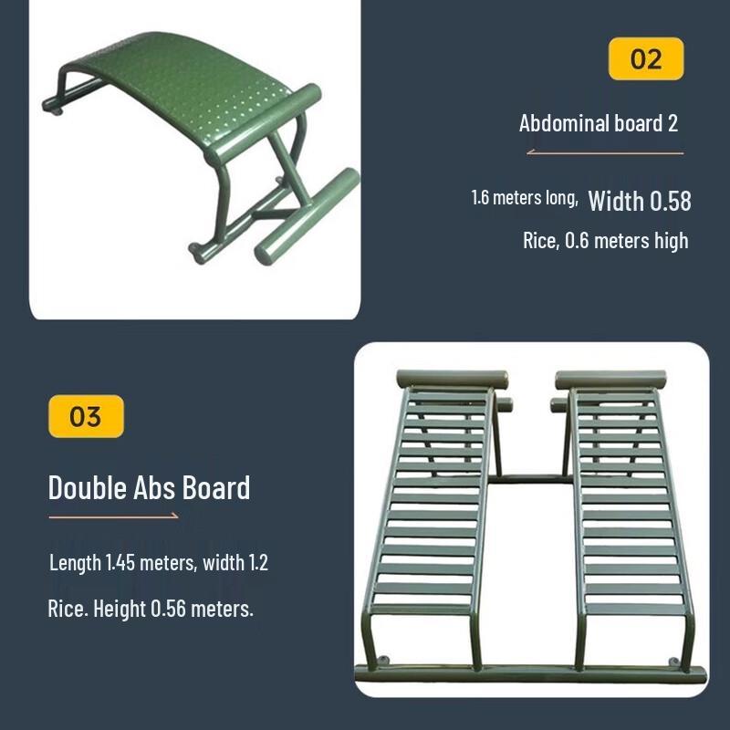 Outdoor Dual Abdominal Bench