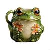 Elegant Frogs And Florals Designs Ceramic Coffee Mug Drinking Cup For Home Offices Use With Comfortable Handle P9YB