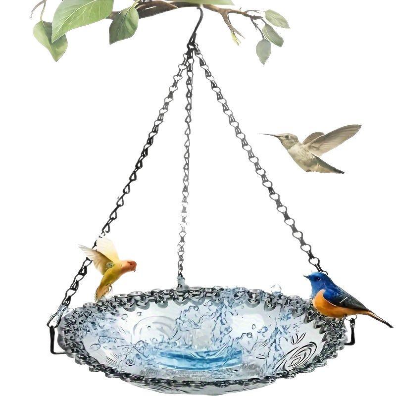 Outdoor Decorative Hanging Bird Feeder and Bird Bath Pendant for Garden and Balcony