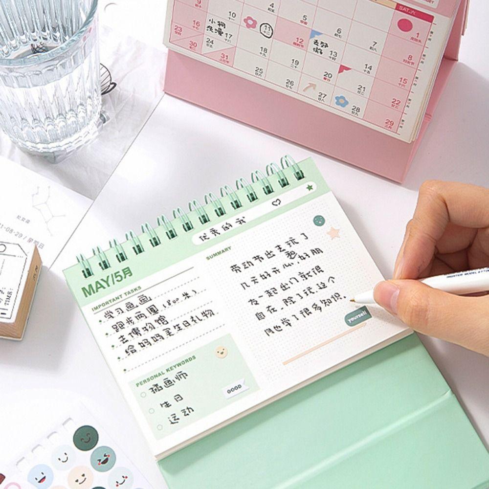 Thick Paper 2024-2025 Calendar 2025 Standing Flip Calendar Simple Desktop Calendar  Gifts