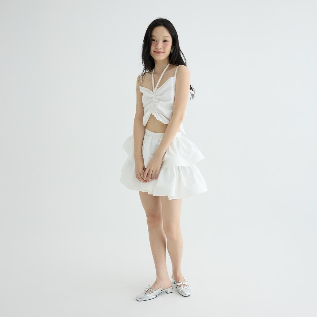 Leobyui Daisy Skirt White