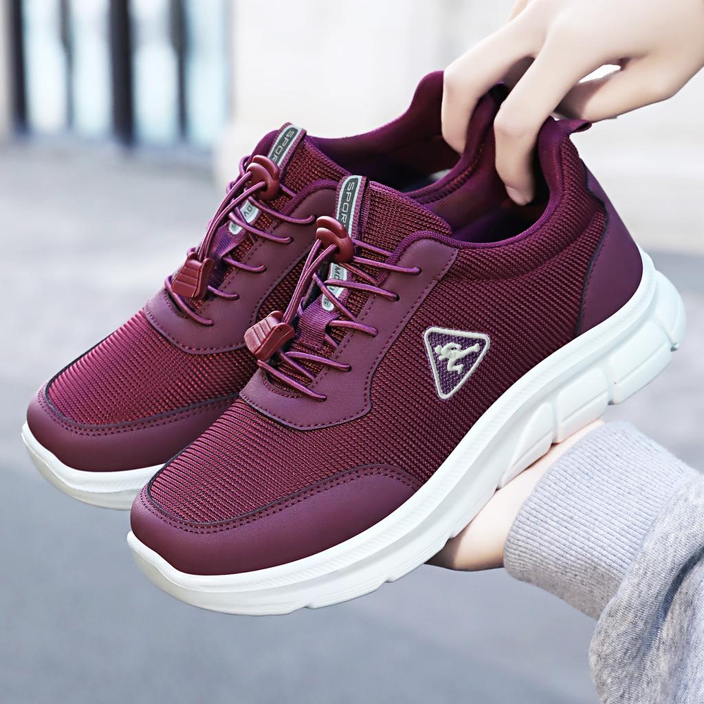 Damenschuhe Herbst Wanderschuhe Freizeitschuhe leichte und vielseitige Einzelschuhe leichte Öffnung bequeme Mesh-Schuhe