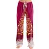 Women's Christmas Print Casual Pants with No Pockets for Holiday Wear