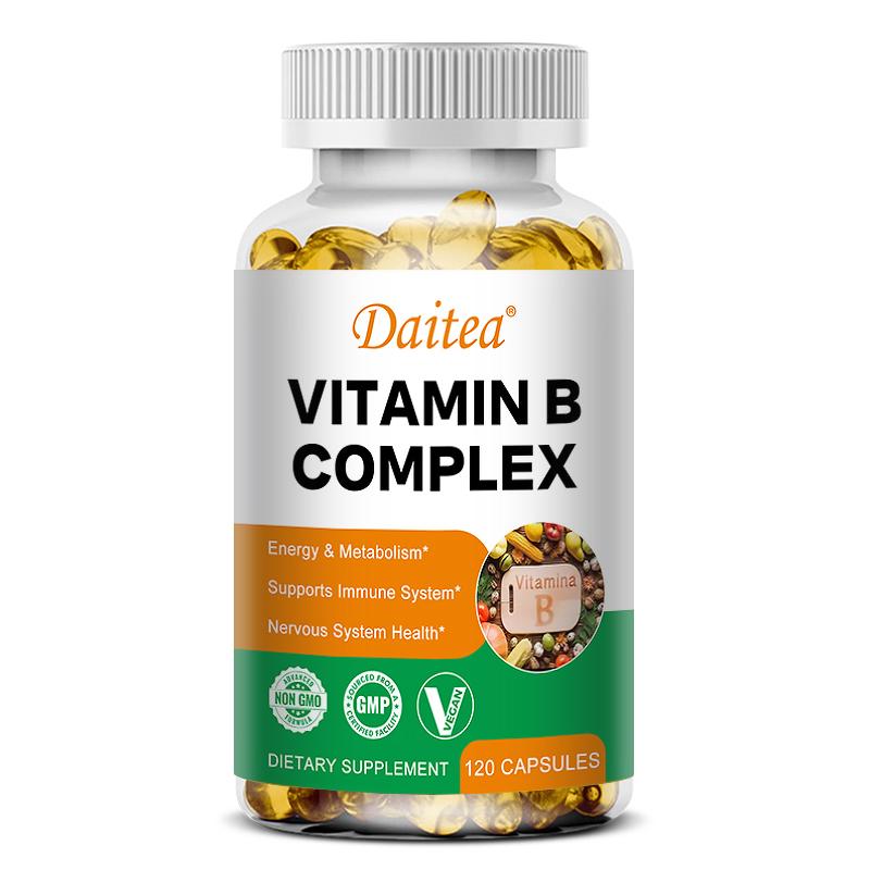 Veganes Vitamin B Komplex 120 Kapseln Hohe Dosierung B12 B6 B1 B2 B3 GVO-frei