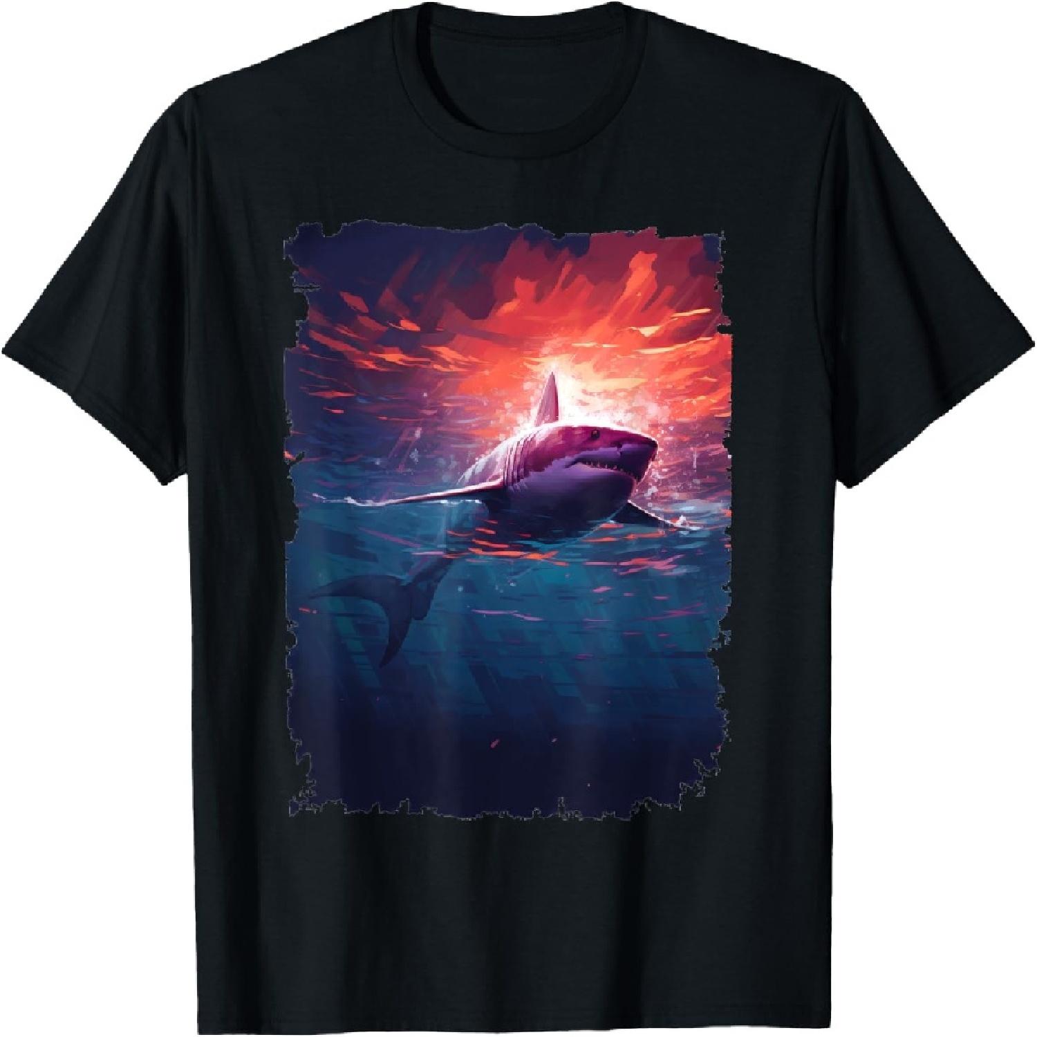 

Great White Shark - Surfer Graphic T-Shirt(2) XXXXXL різнокольоровий