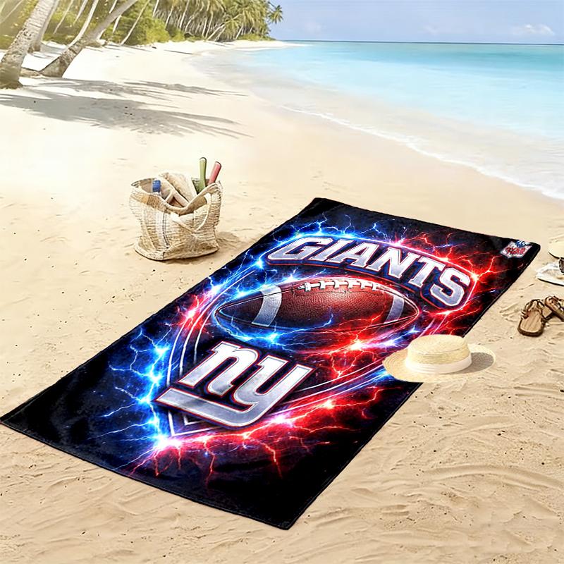 New York Giants Print Beach Towel, Large Soft Quick Dry Towel for Beach Camping Swimming