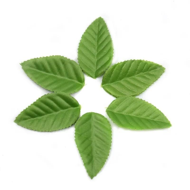 

150Pcs 4.5cm Green Artificial Leaves Fake Plant for Home Room Decor Wedding Decoration Garland Rose Leaf Craft Gifts Accessories 150pcs зелений