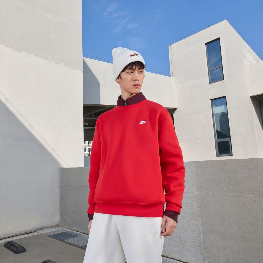 Nike Sweatshirts Men s Red Crew Neck Moderate M