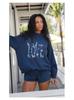 Women's Autumn Heavyweight Loose Fit Hot Stamped Mid-High Neck Sweatshirt