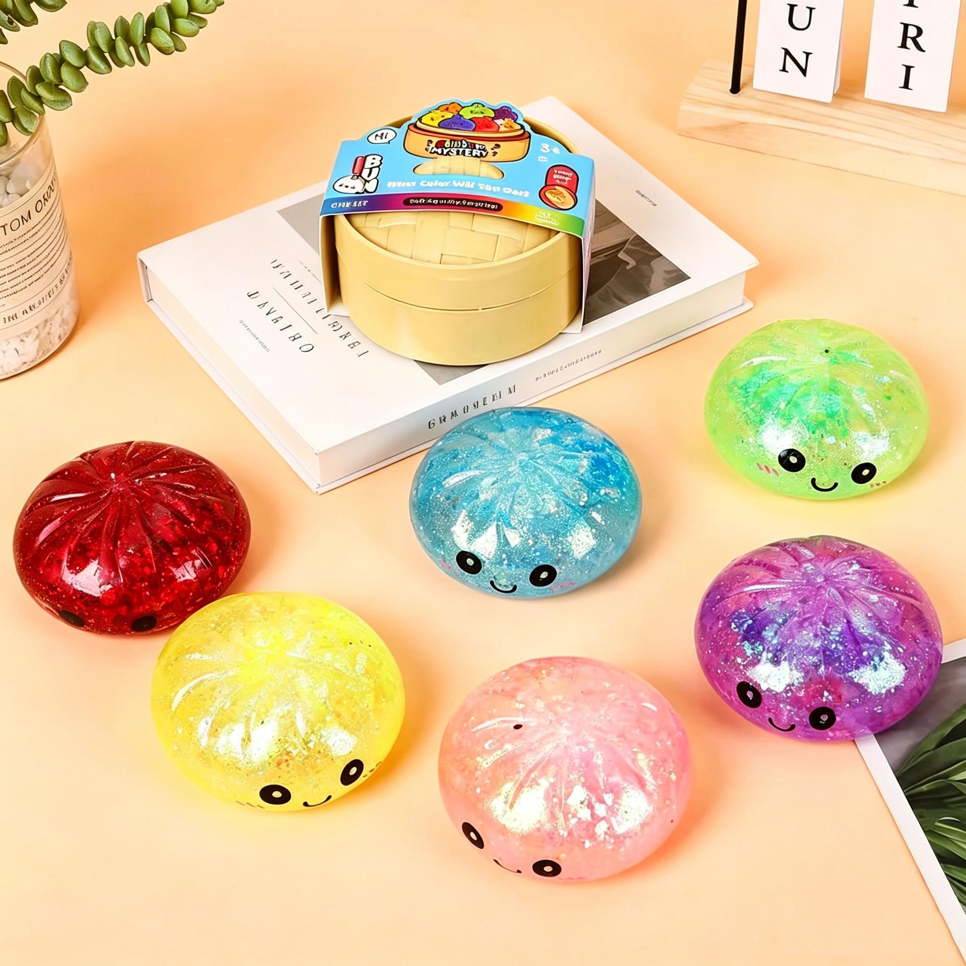 Smiley Maiya Candy Pinching Hairball Jelly Building Block Pinching Music Water Cube Toy Decompression Artifact