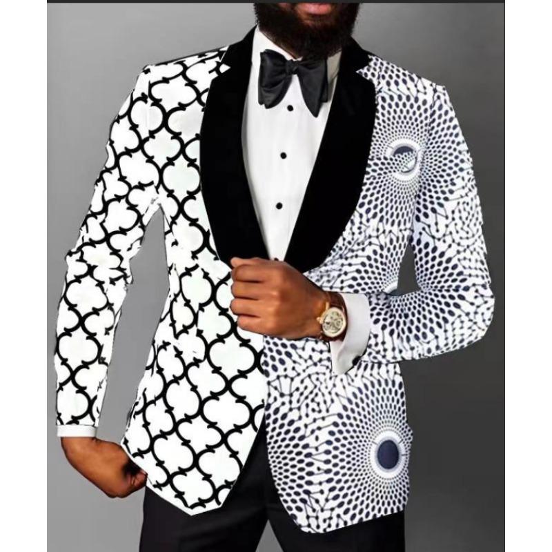 Men's Green Plaid Single Breasted Blazer