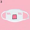 ALL-FASHION-MALL Λευκή Anime Εμοτικόν Μάσκα Στόματος Kaomoji Αντι-Σκόνης Kawaii Μάσκα Προσώπου