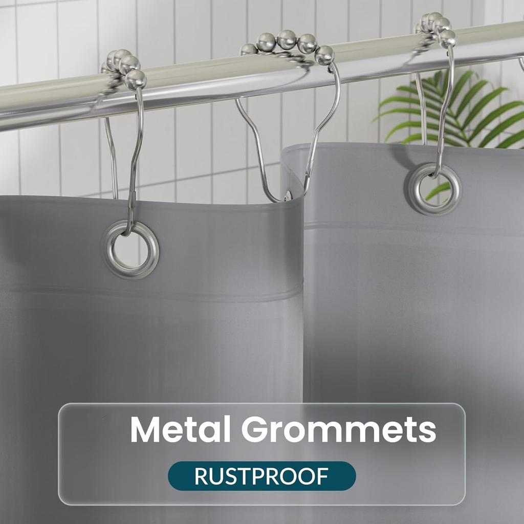 1Pc Waterproof Shower Curtain Liner With Magnets & Metal Grommets Mildew Resistance Bath Curtain For Bathroom Window Curtain