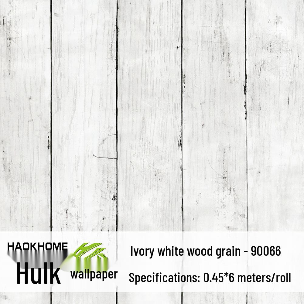 Industrial Retro Faux Wood Grain Self-Adhesive Wallpaper with PVC Backing