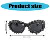 Stylish Rivet Frame Sunglasses with UV380 Protections for Women Men Unisex Everyday Use Eyeglasses Dance Show Props