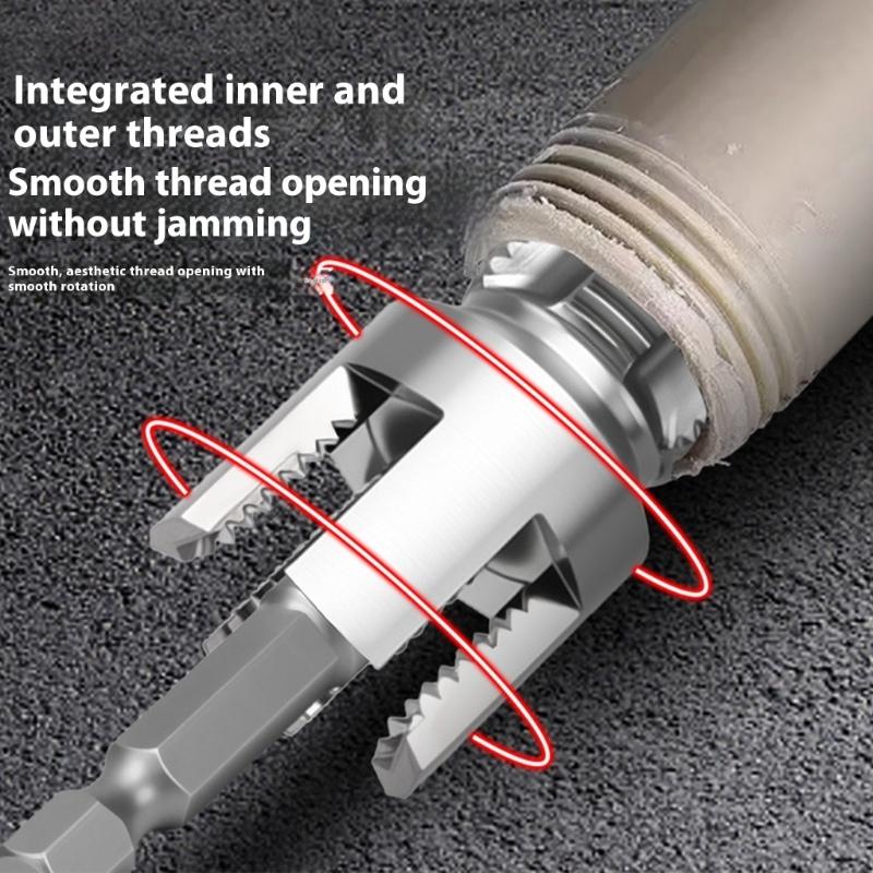 High Speed Steel Water Pipe Tap Threading Tool For Internal External Threading On Plastic Tubes 1/2in or 3/4in Sizes