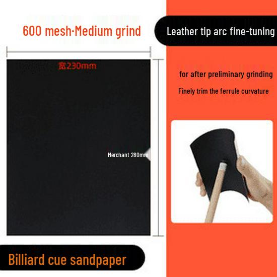 Billiard Cue Tip Repair Sandpaper with Copper Ferrule