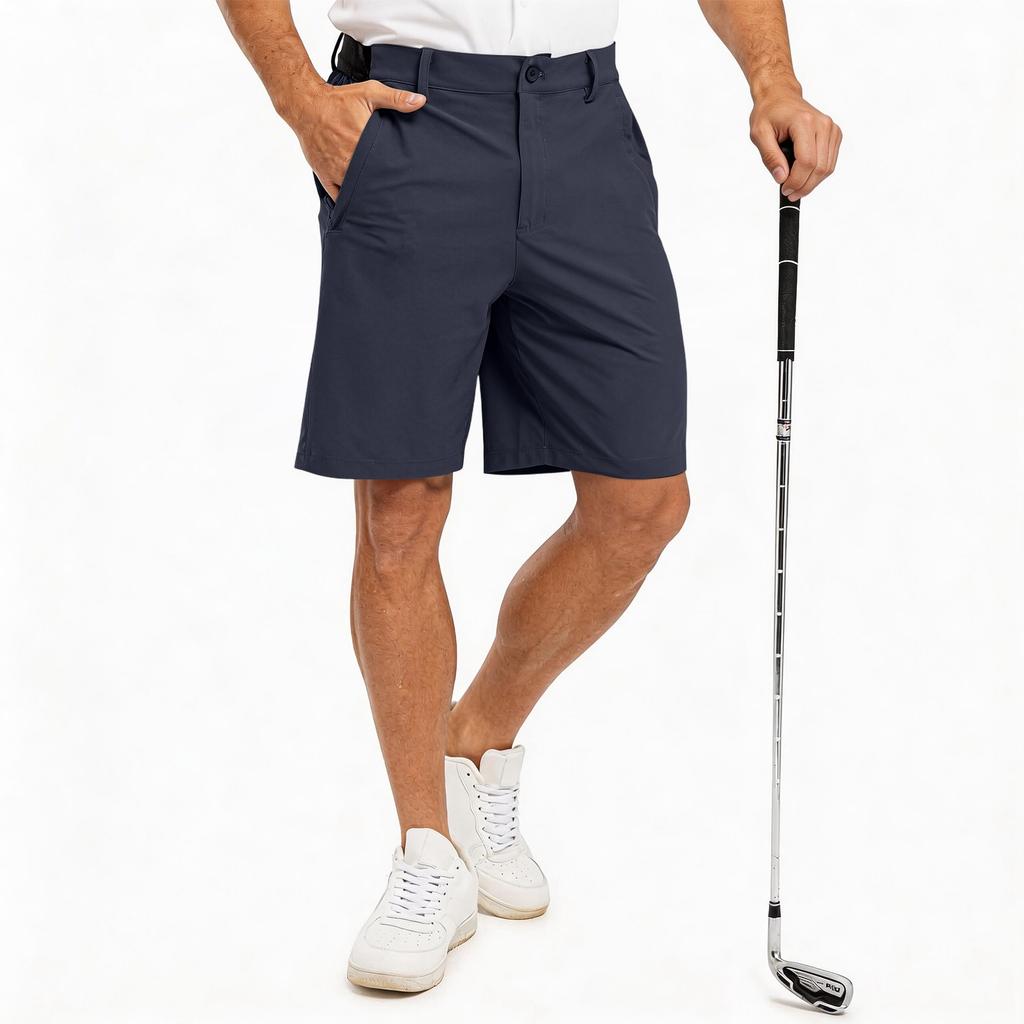 Shorts de Golf pour Homme, Pantalon Cinq Poches, Pantalon Droit pour le Travail et le Loisir, Pantalon de Sport d'Extérieur Léger et à Séchage Rapide