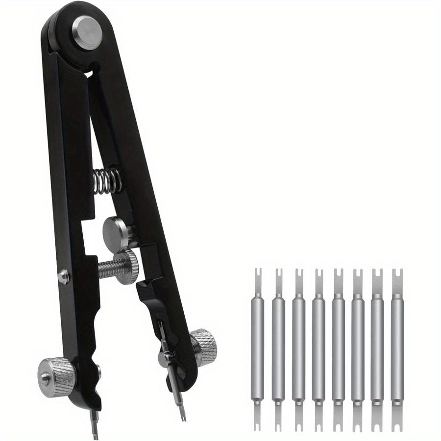 

MFBJXC Набор инструментов для пружинных штифтов часов, плоскогубцы для браслета часов с 10 штифтами, инструмент для ремонта и снятия браслета часов, пружинные плоскогубцы-пинцет, инструмент для снятия чёрный