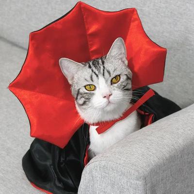 Chien Chat Costume d'Halloween pour Animal de Compagnie Chat Vampire Diable Cape Manteau Costume pour Chats Petit Chien Déguisement Halloween Articles de Fête